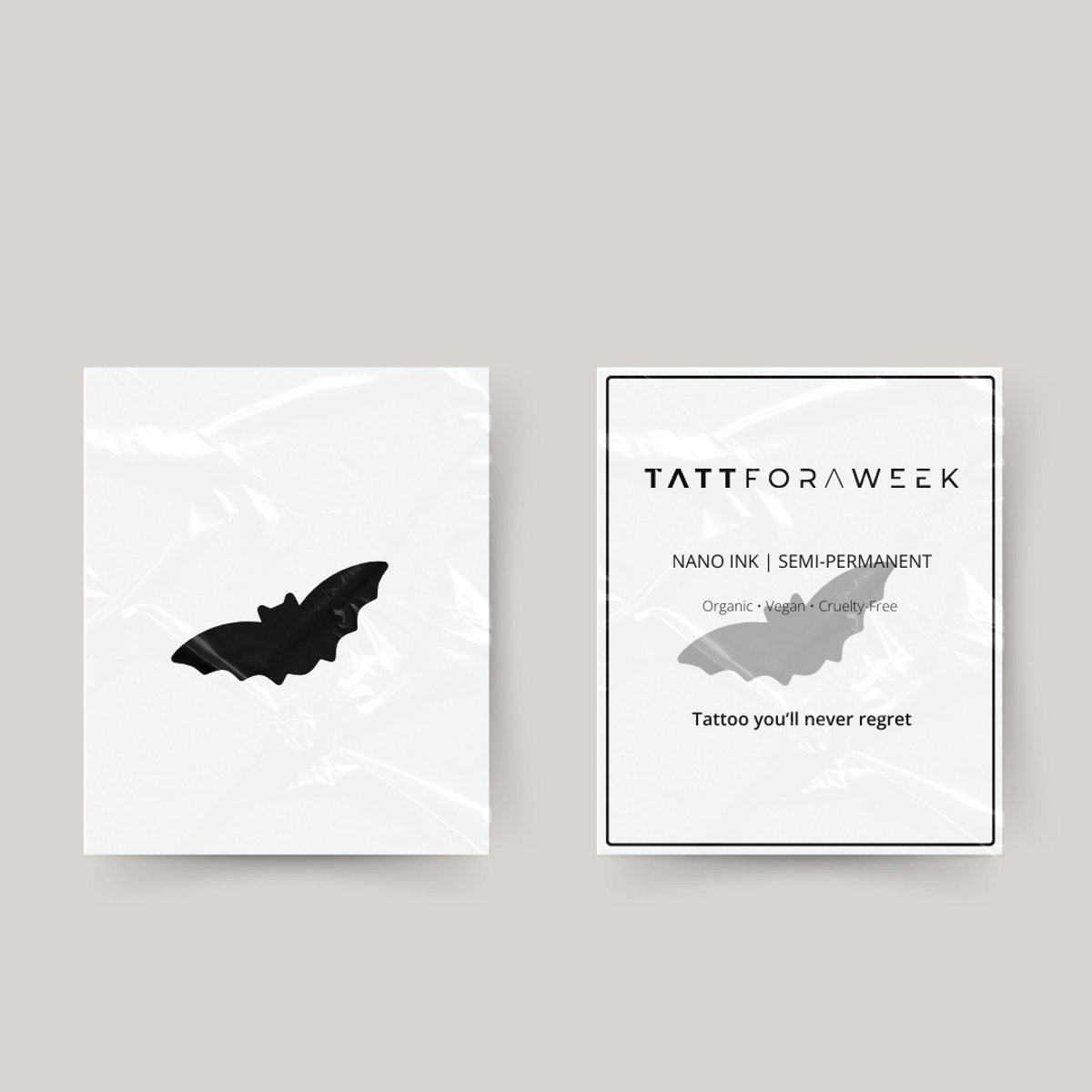 Tijdelijke tattoo vleermuis | Neptattoo volwassenen | Tijdelijke tattoo voor volwassenen | Temporary tattoo | Plaktattoos voor volwassenen | Neptattoos | Probeer zorgeloos een tattoo | tattforaweek